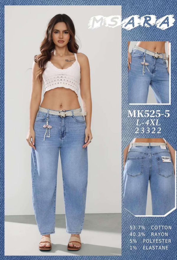 Spodnie damskie jeans Roz L-4XL, 1 Kolor Paczka 12 szt 1
